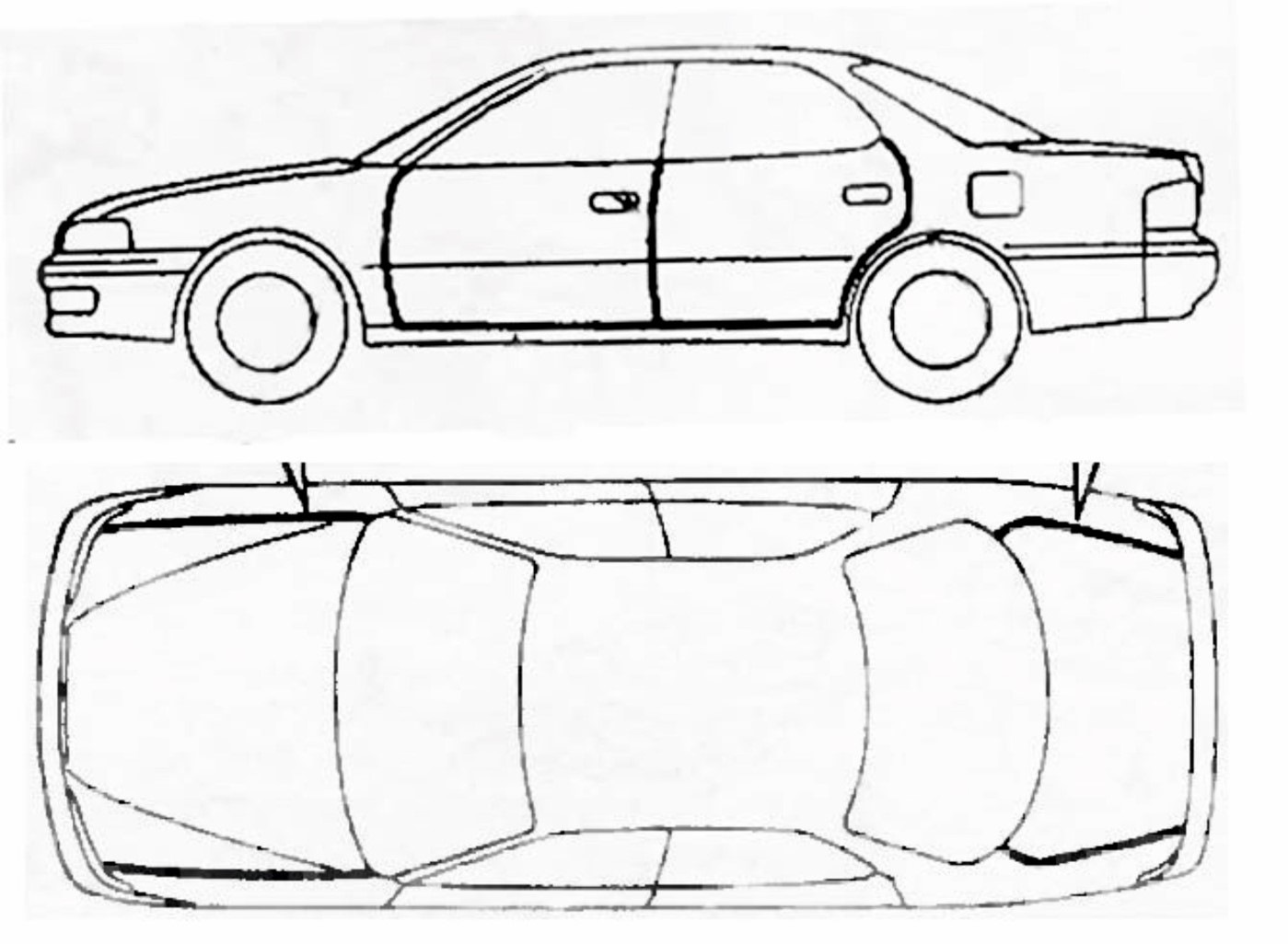 Toyota Vista чертеж
