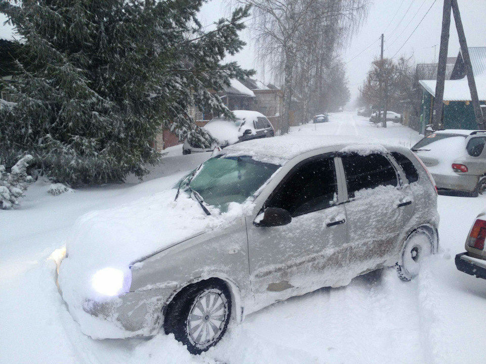 Вот так веснаааааа)) — Lada Калина хэтчбек, 1,6 л, 2008 года ...