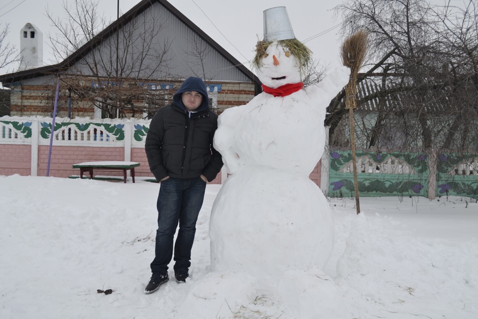 Снежная баба снежная очень натура