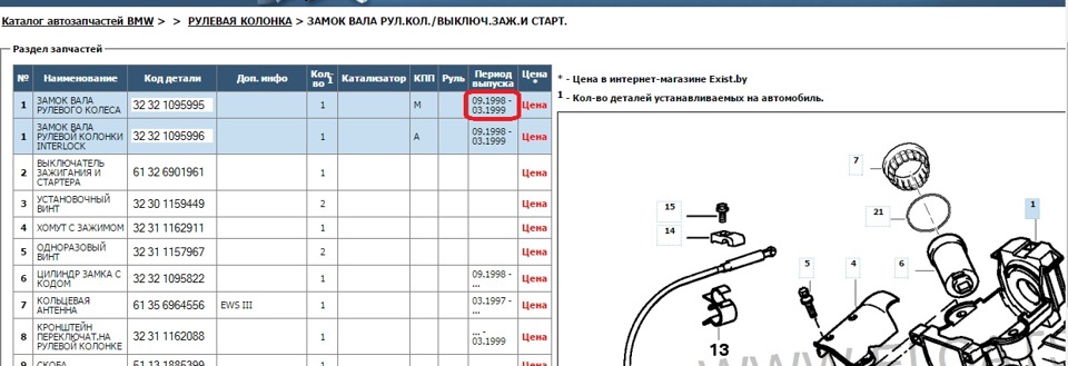Где находится замок зажигания автомобиля Ключ зажигания проворачивается в замке. Замена вала замка зажигания. - BMW 5 ser