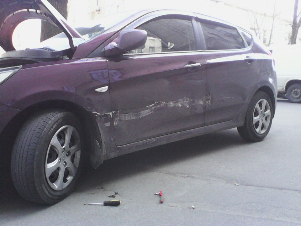 Неприятности на дорогах, часть I — Hyundai Solaris Hatchback, 1,4 л ...