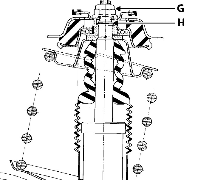 Схема стойки амортизатора