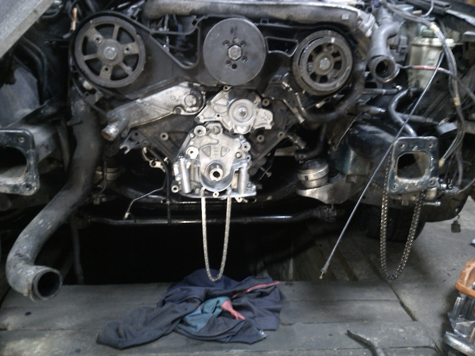 замена цепи, звездочки, натяжителя и успокоителя привода балансирного ...