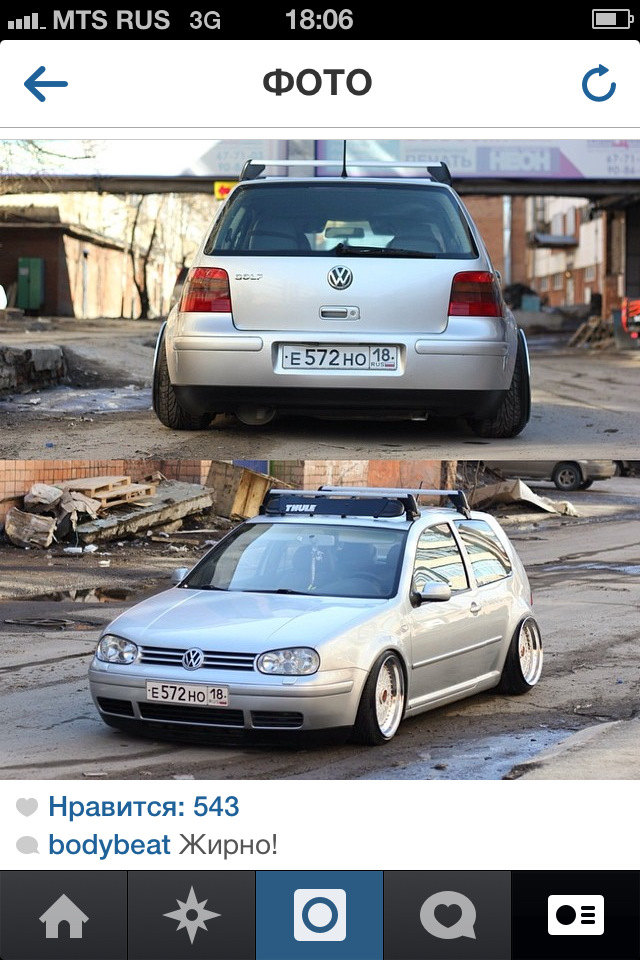 Оригинал рейлинги+фейринг — Volkswagen Golf Mk4, 1,8 л, 2002 года ...