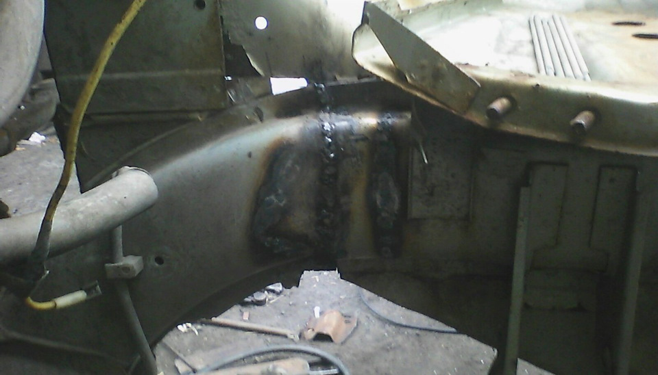 Замена переднего лонжерона часть-2 — Lada 2109, 1,6 л, 2001 года ...