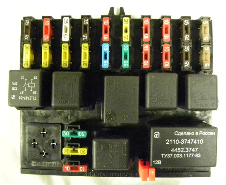 Реле ваз 2110. Блок предохранителей 391.3722м. Блок предохранителей 2110 