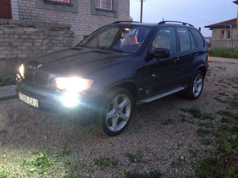 Заменил обычные лампочки в птф на ксенон — BMW X5 (E53), 4,6 л, 2003 ...