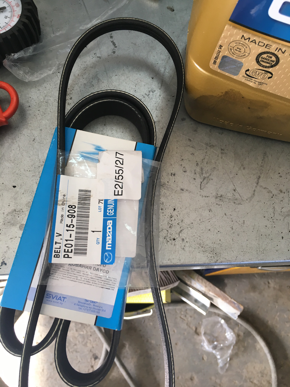 PE0115908 Ремень поликлиновой Mazda | Запчасти на DRIVE2