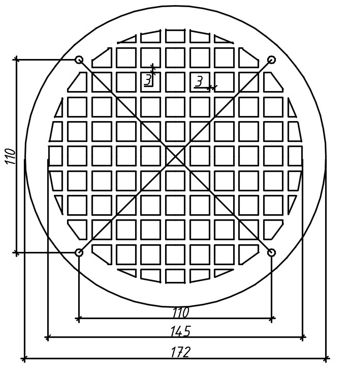 Грили для динамиков чертеж