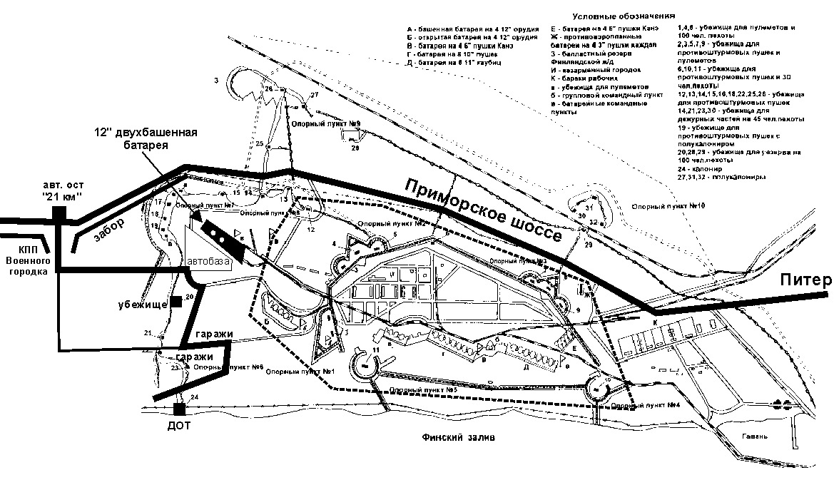 Карта военного городка печи