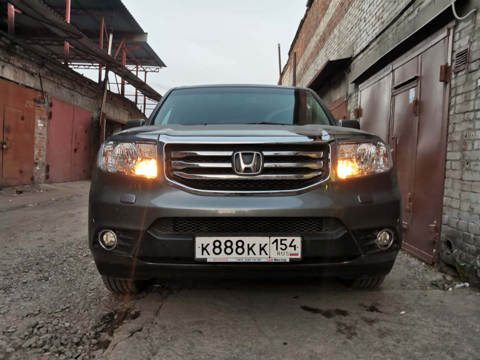 ДХО по-американски (дальний в полнакала) — Honda Pilot (2G), 3,5 л ...