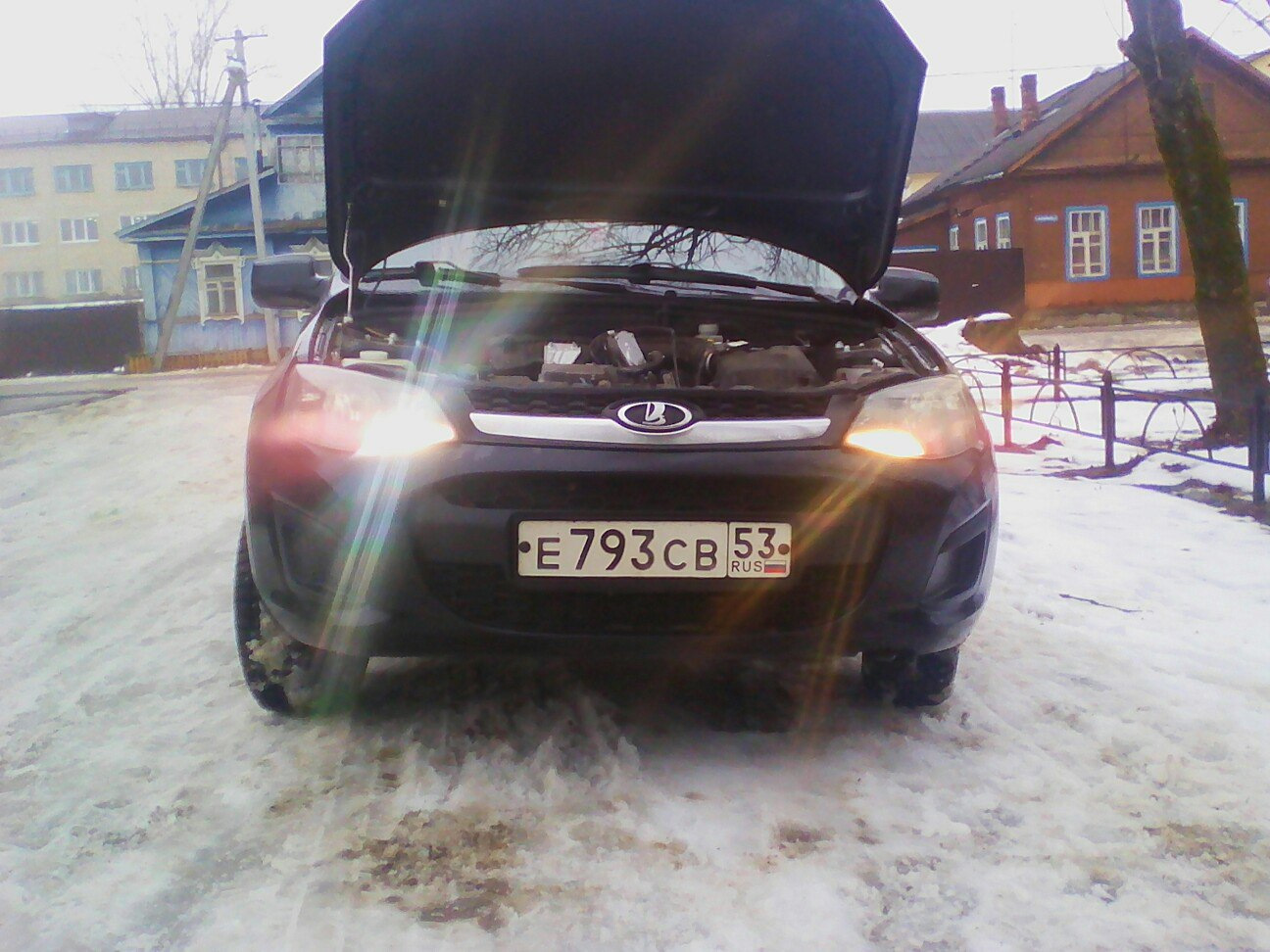 Белые лампы ДХО. — Lada Калина 2 хэтчбек, 1,6 л, 2013 года | стайлинг ...