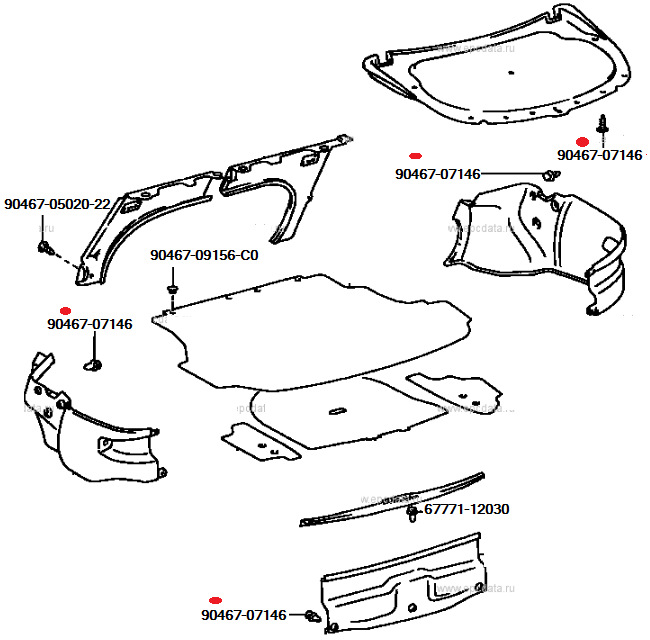 Тойота каталожные номера. Toyota 90467-00002. Клипса 90467-07146. Крепление Тойота Церес дверной карты. Регулировочное крепление стёкол Тойота Марино.