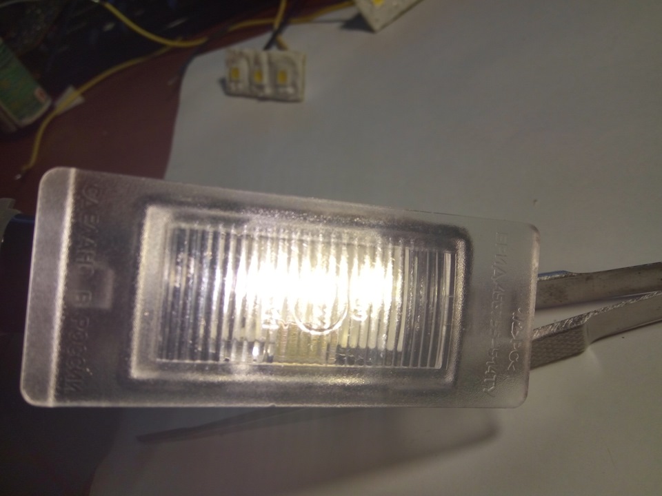 Подсветка номера, "LED " — LADA Калина хэтчбек, 2012 года | электроника ...