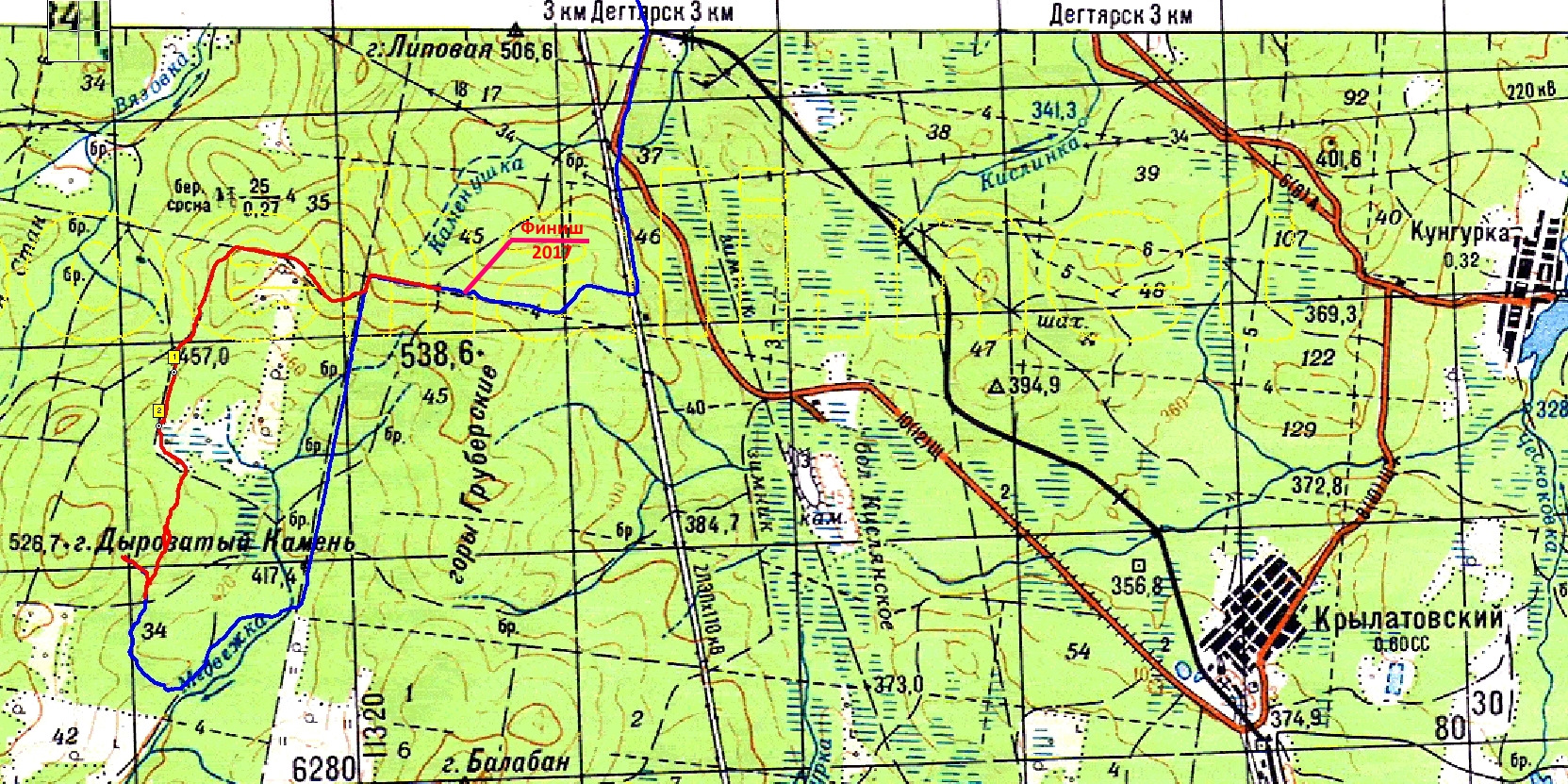 Карта свердловской области г дегтярск