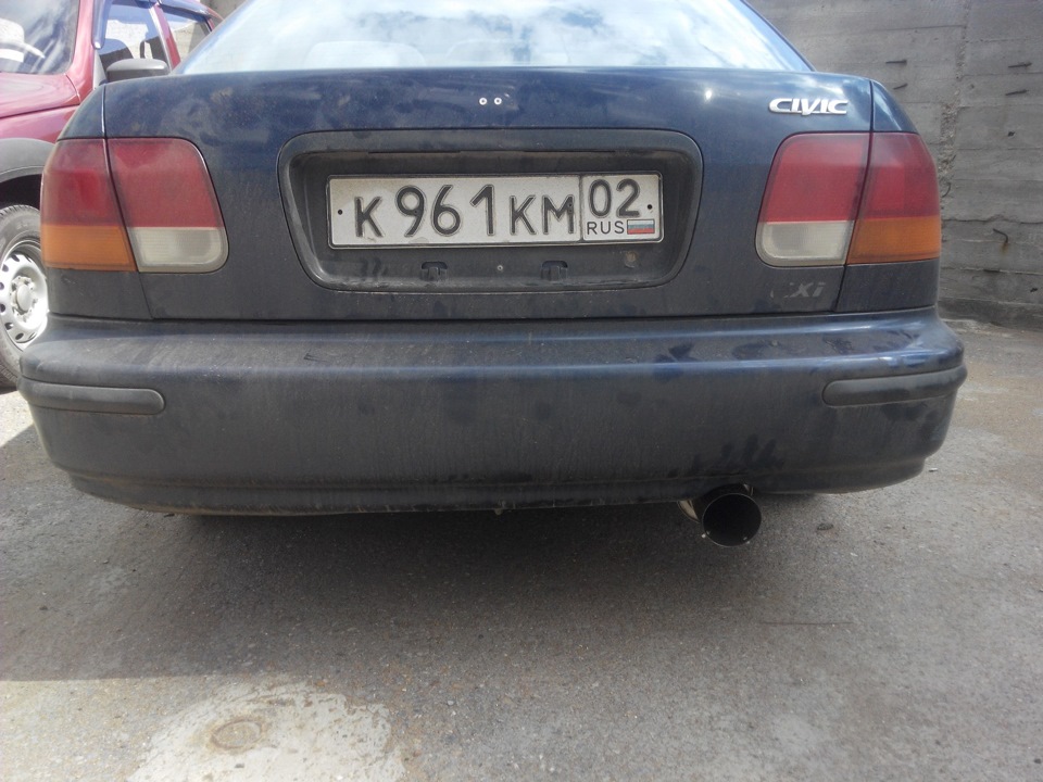 Прямоточная банка — Honda Civic (6G), 1,5 л, 1998 года | тюнинг | DRIVE2