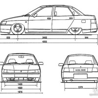 Чертеж лада приора седан