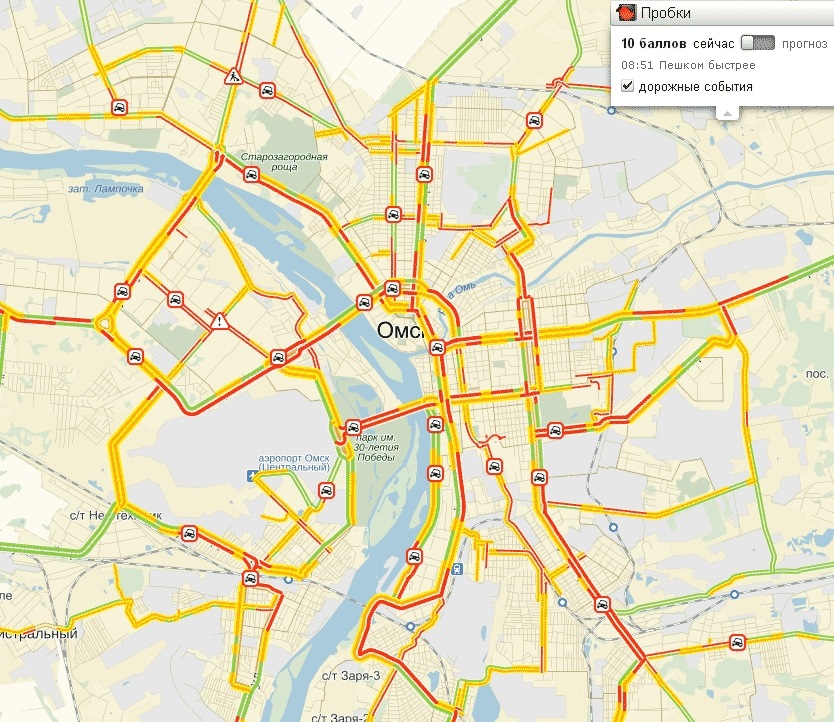 Пробки липецк онлайн сейчас карта в реальном времени