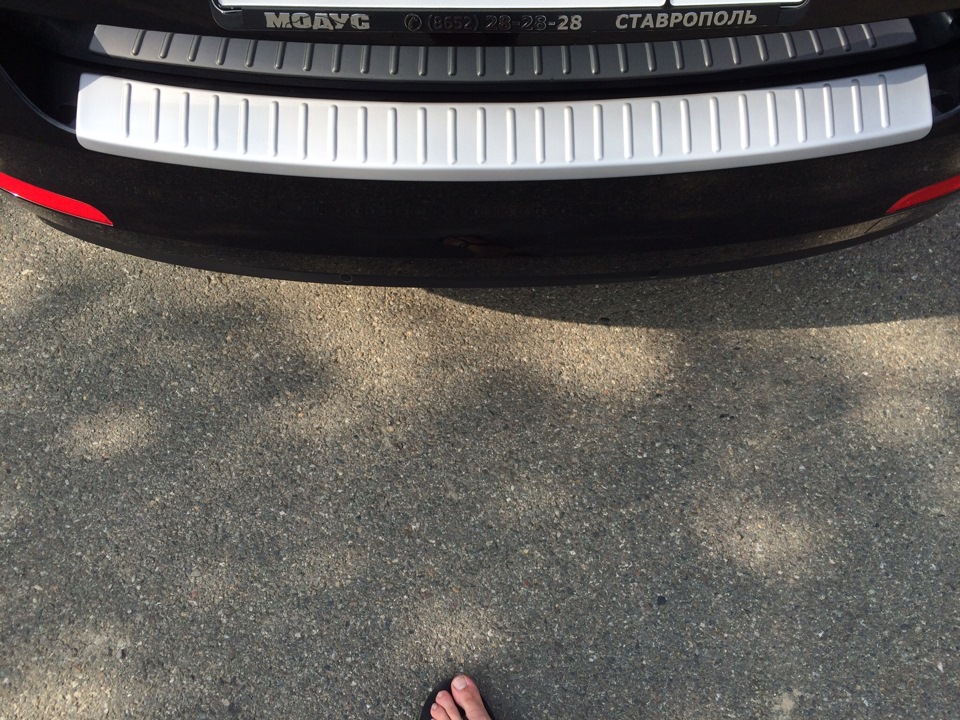 Накладка на задний бампер) — Skoda Octavia A7 Mk3, 1,8 л, 2014 года ...