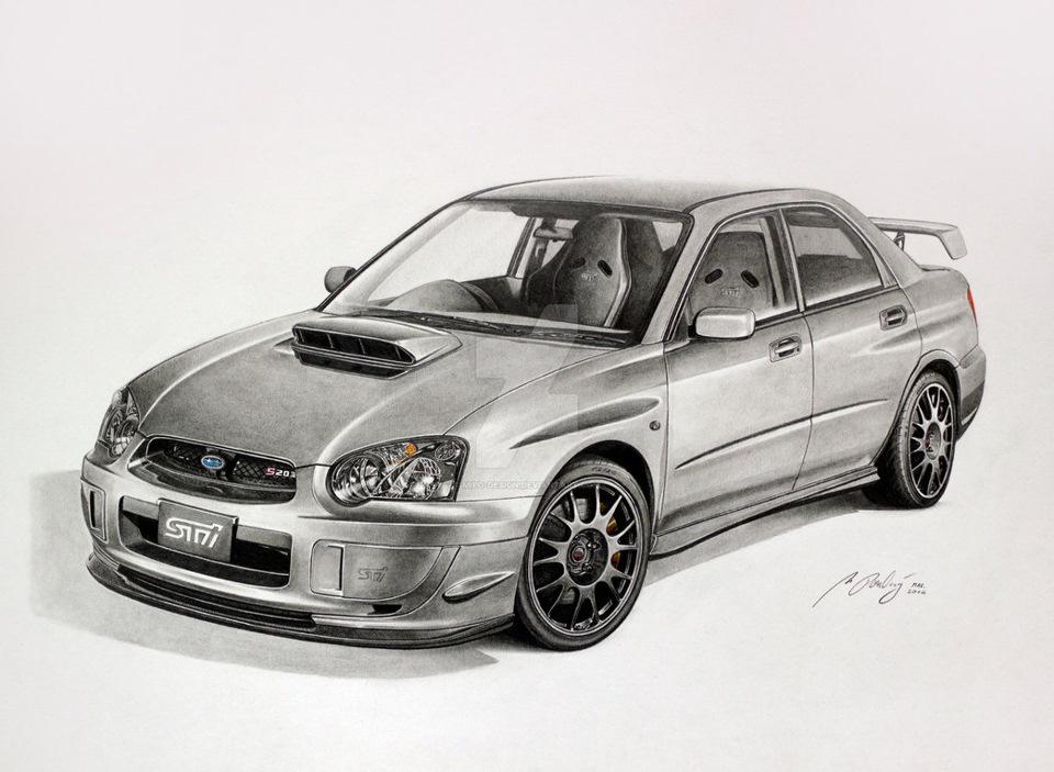 Рисунок субару импреза wrx sti