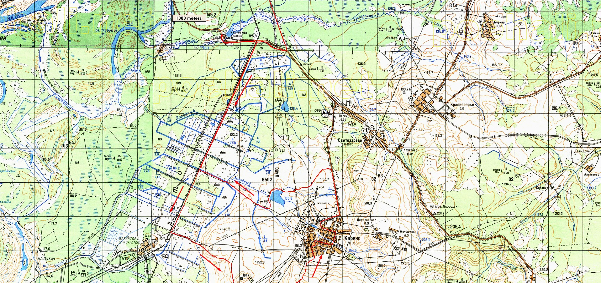 Карта карино слободского района кировской области