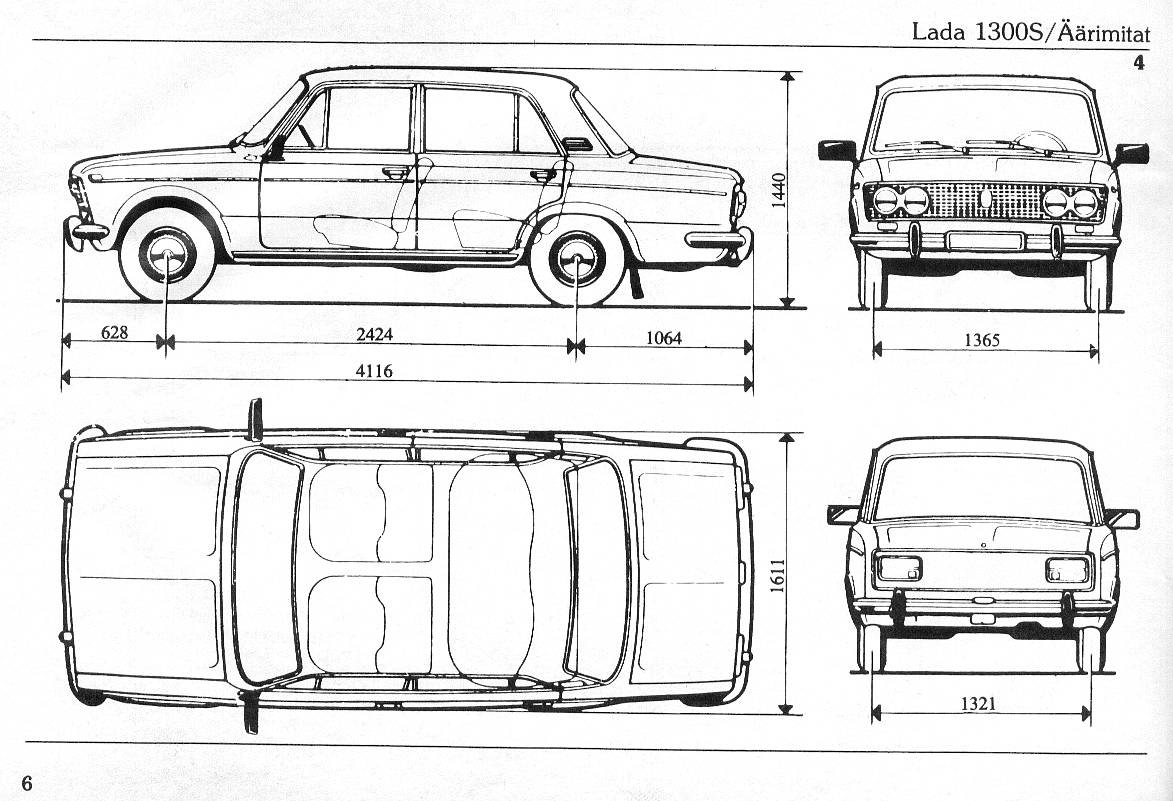 Габариты ваз 2101