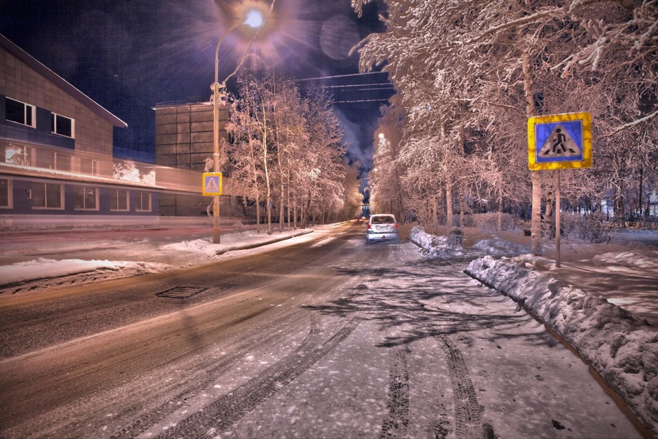 Вечерний сургут зимой фото