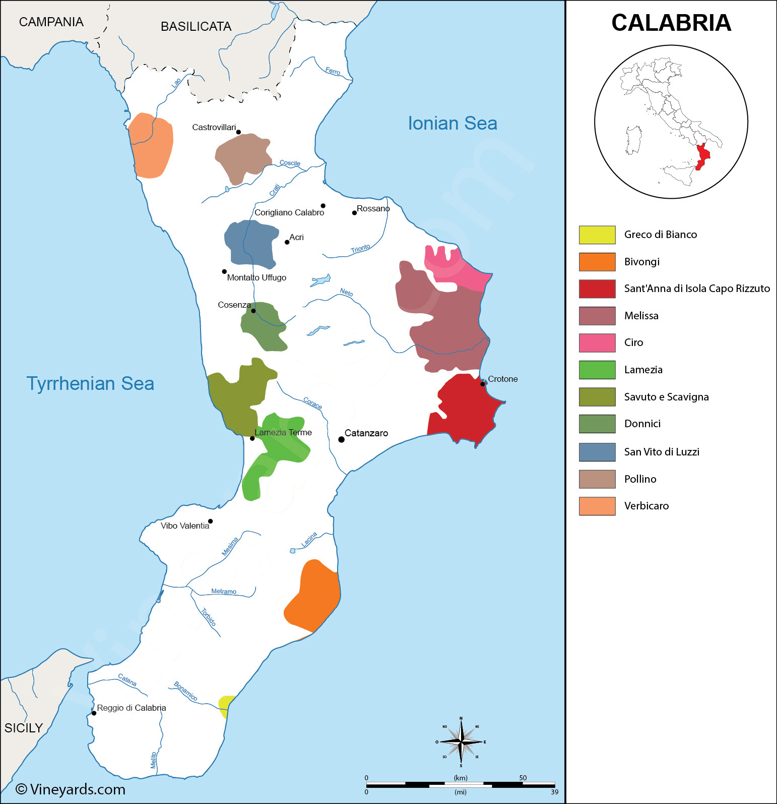 Базиликата италия карта