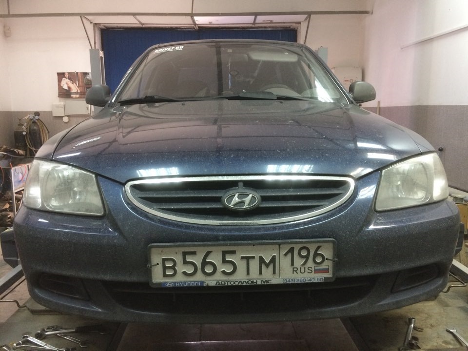 Настройка сход-развала и небольшой сюрприз. — Hyundai Accent (2G), 1,5 ...