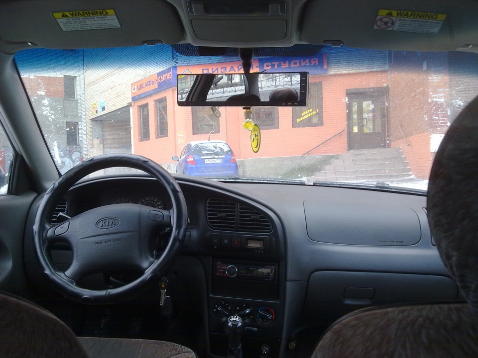 Панорамное автомобильное зеркало "Электроника ЗАП 01ЭЧ" — KIA Spectra ...