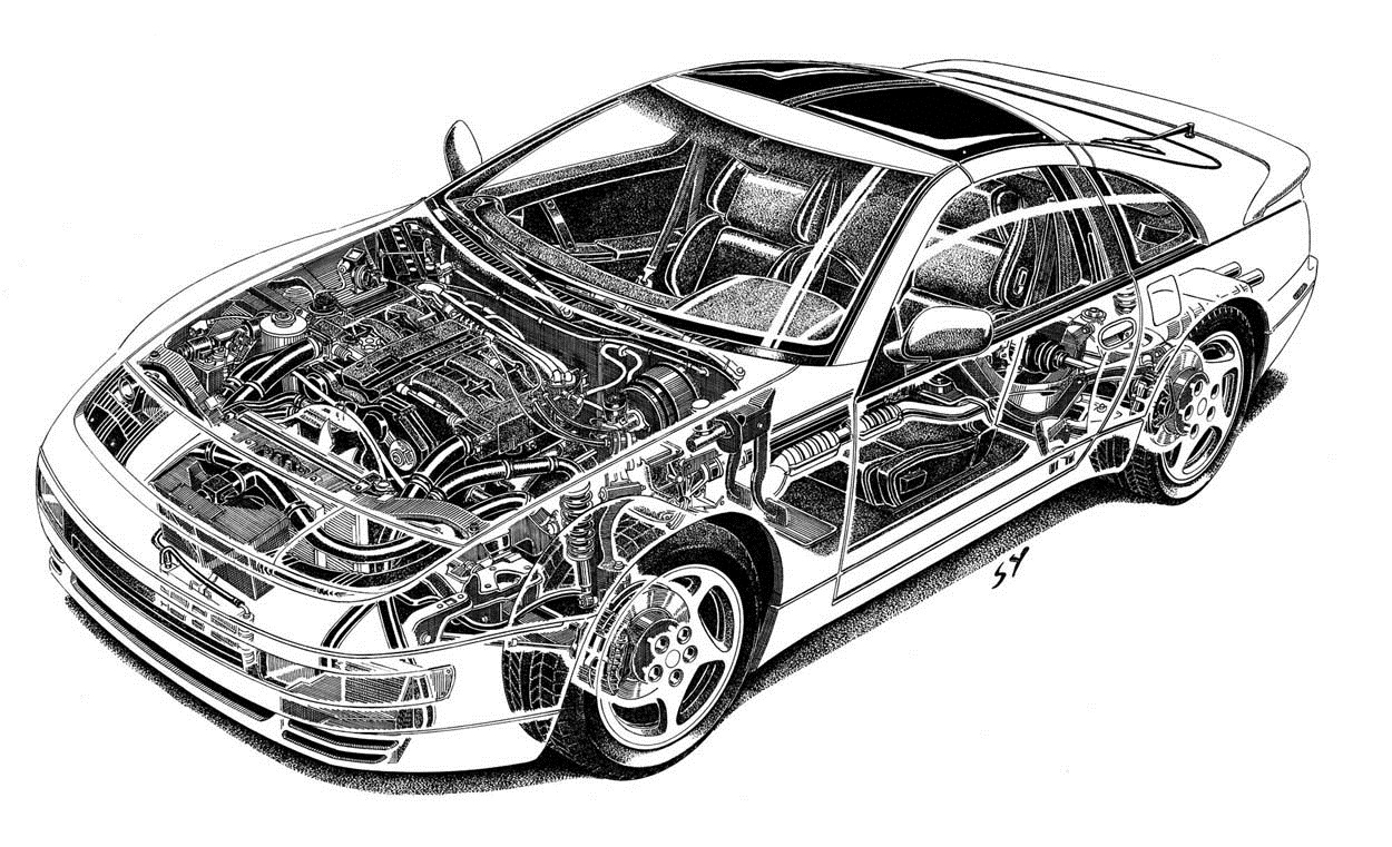 Art by Shin Yoshikawa — Nissan 300ZX (Z32), 3 л, 1992 года
