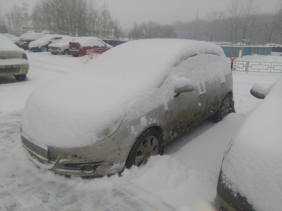 Шиповки, или наконец дождались настоящей зимы. — Opel Corsa D, 1,4 л ...