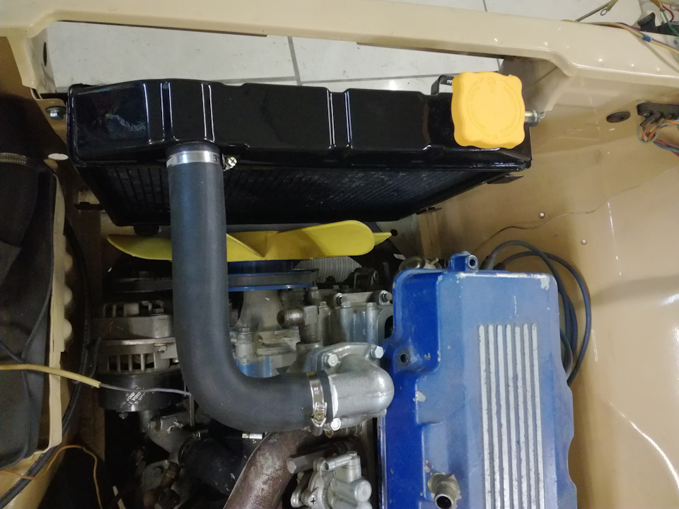 Установка радиатора, патрубок и передних проушин. — ИЖ Москвич 412, 1,5 ...