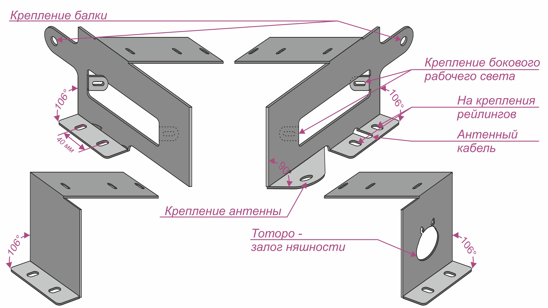 Подрамник оки схема крепления