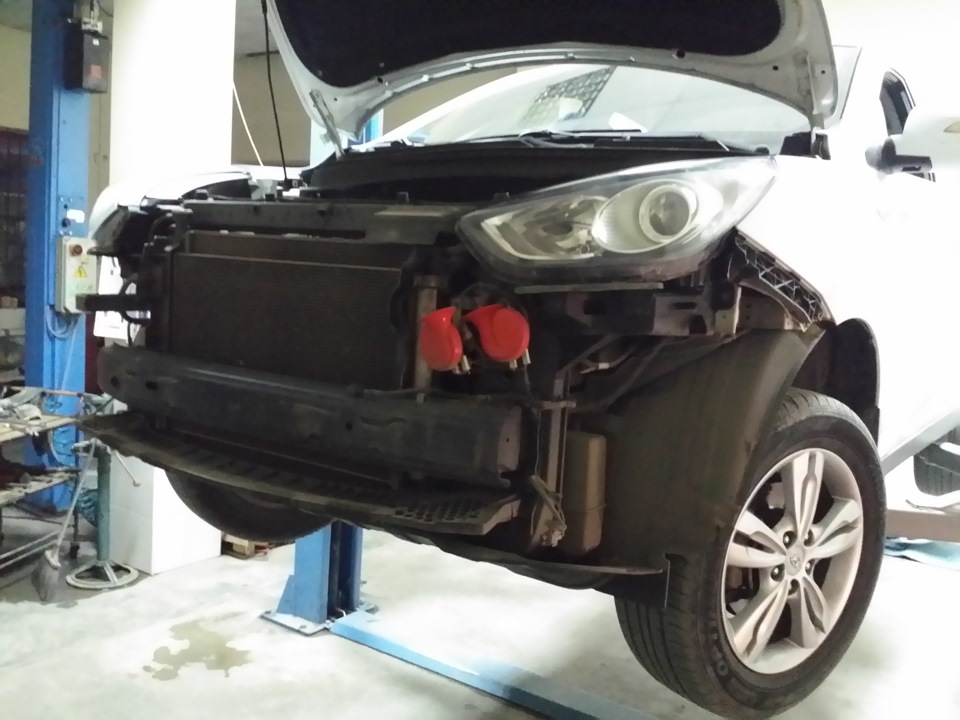Сетка в бампер — Hyundai ix35, 2 л, 2010 года | визит на сервис | DRIVE2