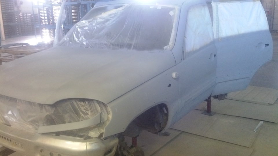 Покраска ТиТАН 4 слоя колер + 3 черный — Chevrolet Niva, 1,7 л., 2004 ...