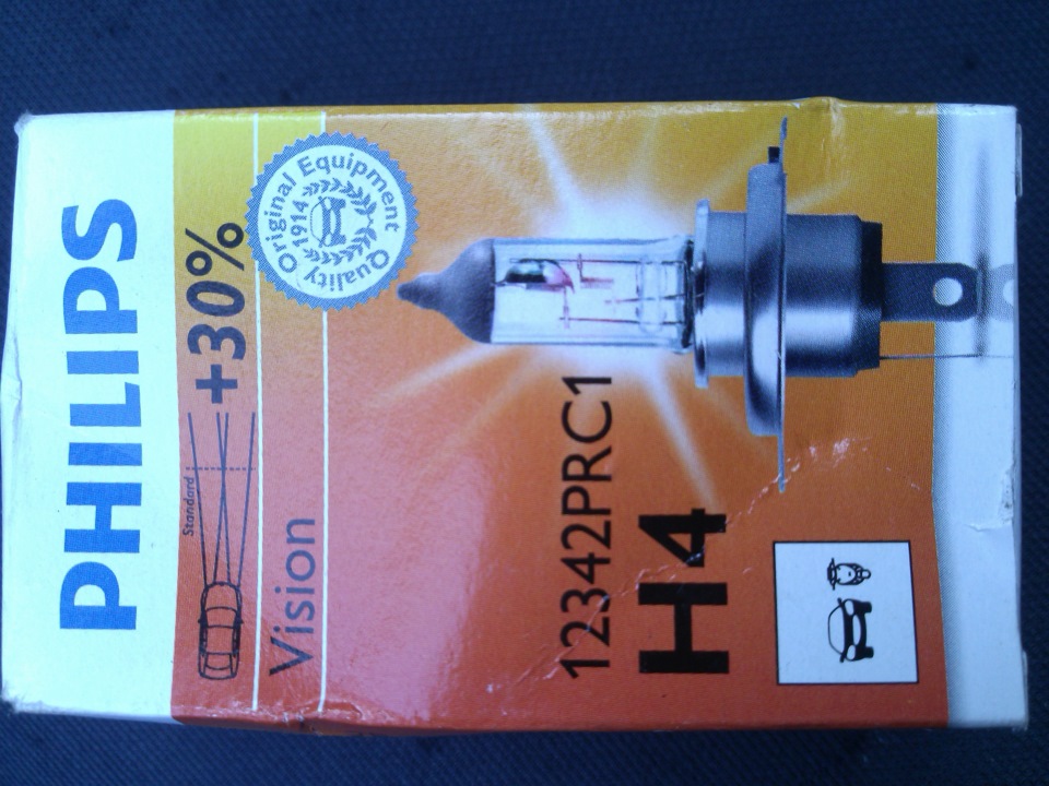 12342PRC1 Лампа 12V H4 60/55W P43t-38 +30% Vision PHILIPS | Запчасти на ...