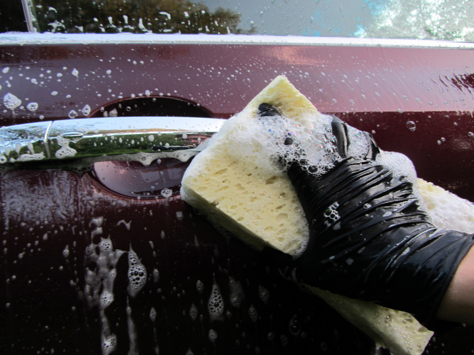 Мойка всего кузова крупнопористой губкой/мехом/МФ — Nissan Teana (J32)