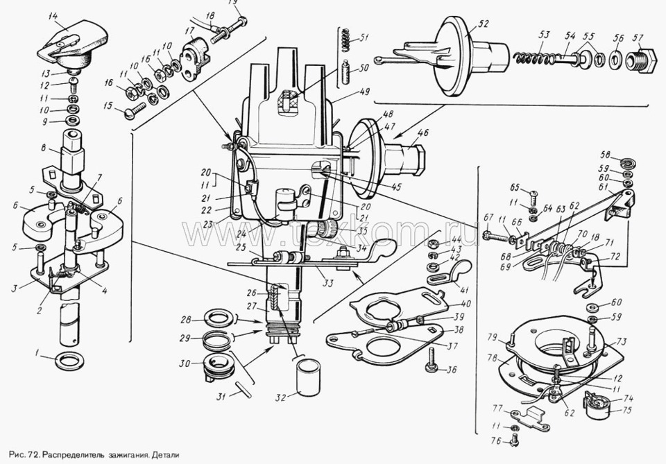 Схема трамблера. — ЗАЗ 968, 1,2 л, 1988 года | электроника | DRIVE2