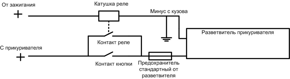 Как подключить прикуриватель через реле Подключение видео-регистратора и радар-детектора - Lada 2114, 1,6 л, 2008 года э