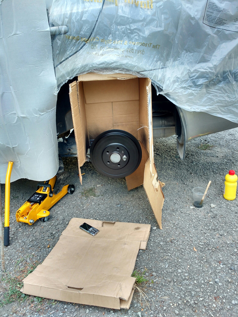 Покраска задних тормозных барабанов — Skoda Octavia A4 Mk1, 1,9 л, 2008 ...