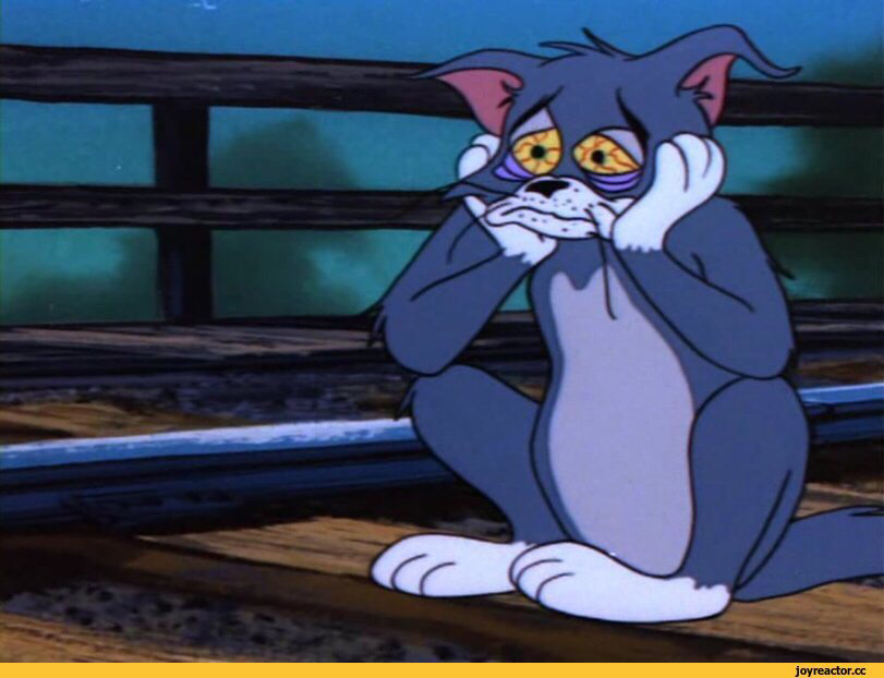 Уставший кот картинки прикольные из мультиков