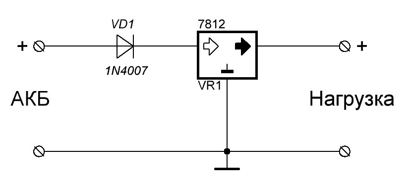 7808 стабилизатор схема включения