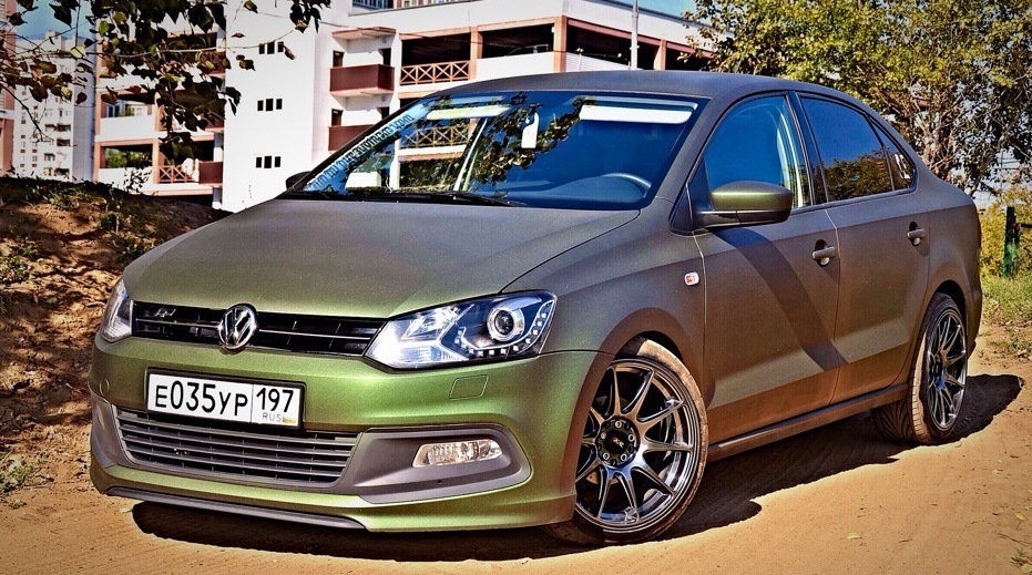 R18 Polo видео, фото - Volkswagen Polo Sedan, 1,6 л, 2013 года колёсные диски DR