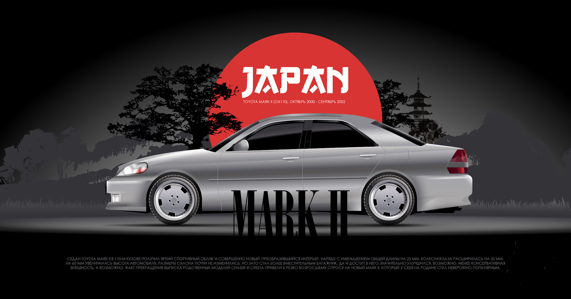 Toyota Mark 2 110 вектор