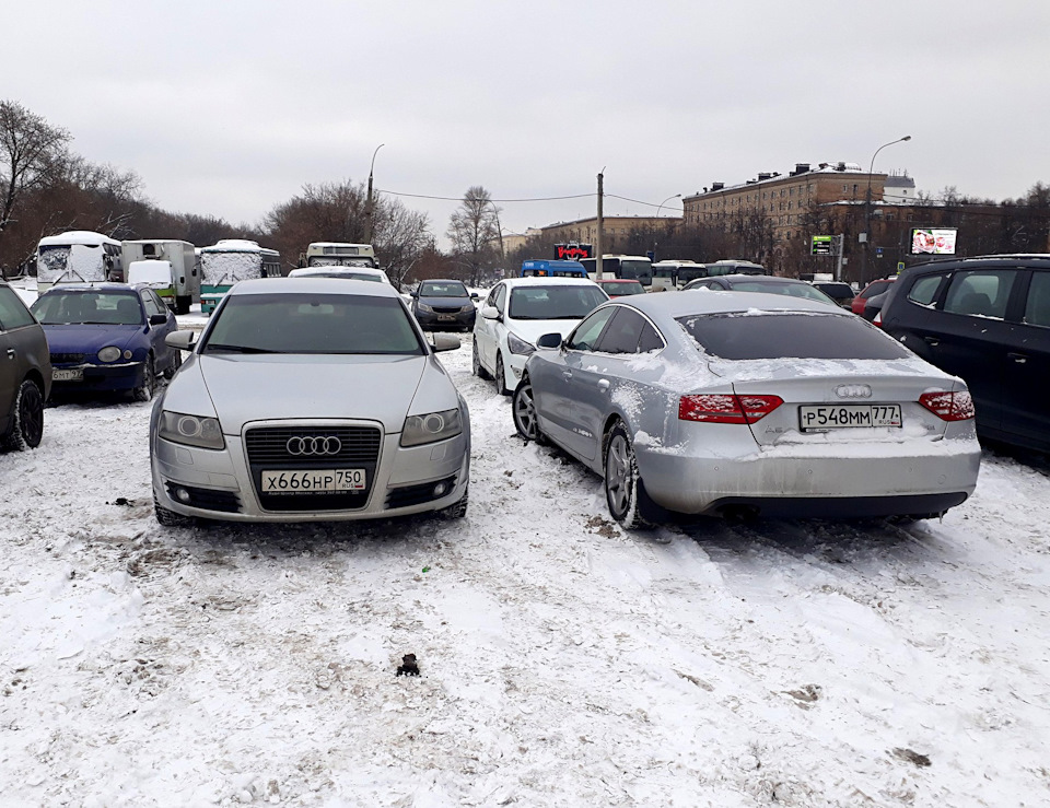 Номерные рамки без надписей. — Audi A6 (C6), 2,4 л, 2008 года ...
