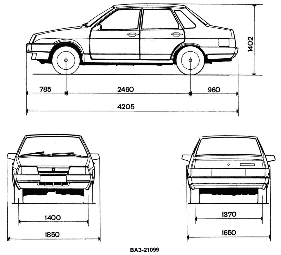 заводской чертеж ВАЗ 21099 — Lada 21099, 1,5 л, 2002 года | другое | DRIVE2