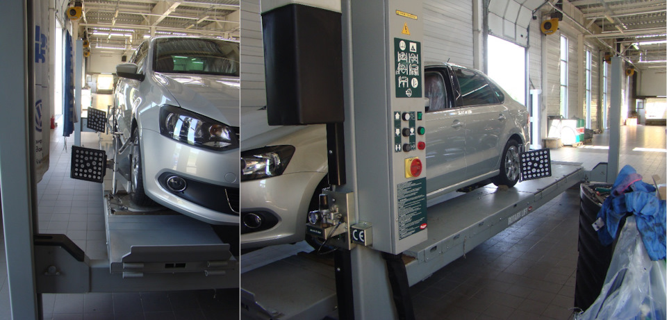 Закрепление индикаторов на колёсах по которым происходит регулировка СХОЖДЕНИЯ! — Volkswagen Polo Sedan