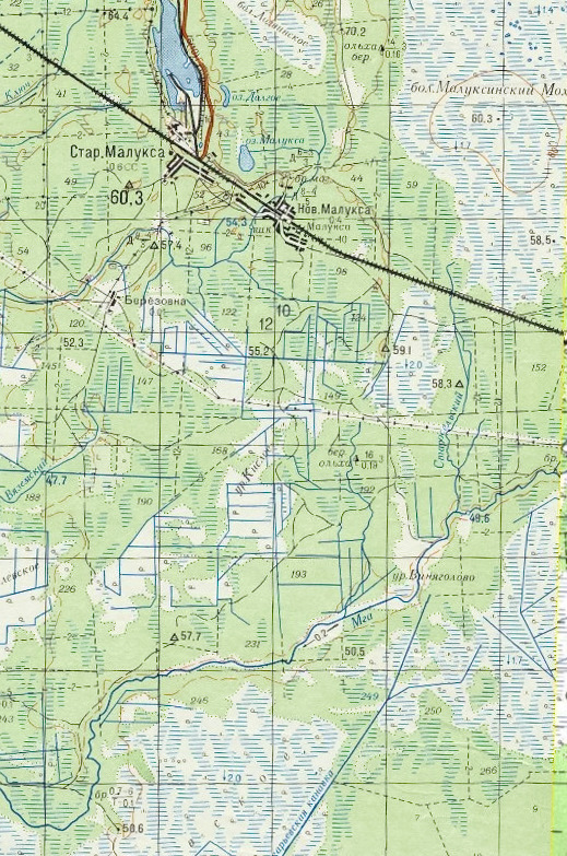 Малукса ленинградская область карта старая