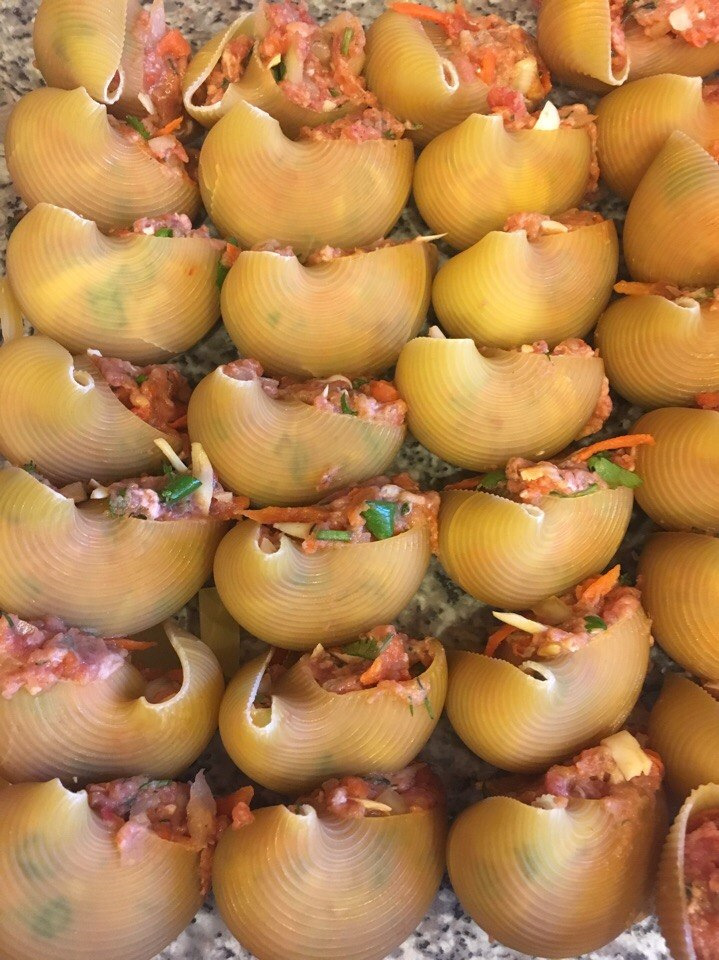 Макароны для фаршировки. Толстые макароны фаршированные.